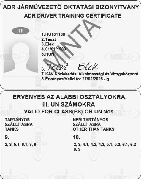ADR Certificate Hungary