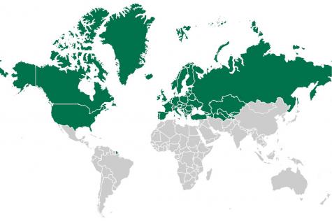 Map UNECE region Member States